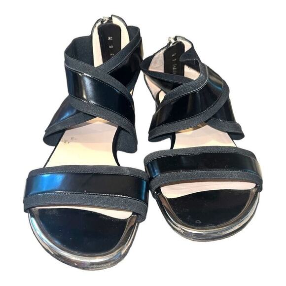 ▶️ Stuart Weitzman ◀️ Black Silver Expo Jet with Mirror. Size 8 - Picture 2 of 13